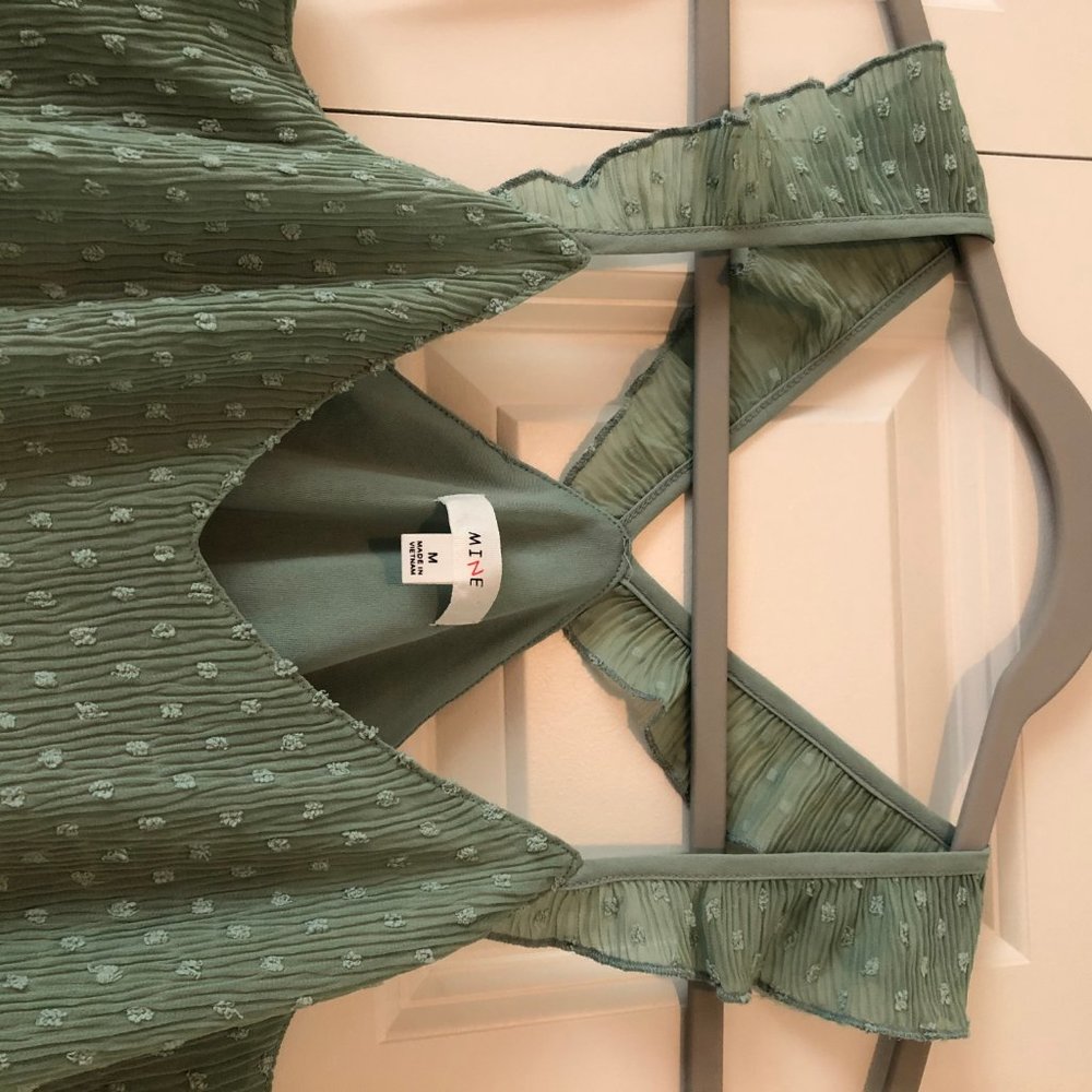 Green Ruffle Tank Top - Picture 3 of 3